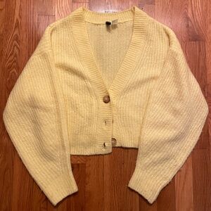 H&M Soft Yellow Women's Cardigan ✨